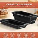Foldable Silicone Loaf Pan with Metal Reinforced Rim Support - Nonstick Silicone Baking Mold for Homemade Loaf, Bread and Meatloaf - (9"x4"x2.5", Black, 1 Piece)