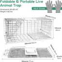 Humane Live Animal Trap Cage 26" 9" 10",Heavy-Duty Live Catch Cage for Raccoon, Squirrel, Stray Cats, Groundhogs, Armadillos, Opossums, Rabbits, Skunk, Mole, Small Wildlife Control