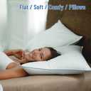 SILUI Flat Soft Thin Pillows King Size Set of 2 Pack Bed Pillow with Down Alternative Fill for Side Back Stomach Sleepers, 20x36 Inches, White
