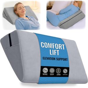 sokoro Bed Wedge Pillow for Sleep Apnea, GERD Acid Reflux Snoring Relief, Pregnancy Side Sleeper Pillow for Adults Seniors Neck Pain Back Sleeping, Leg Elevation Pillows for After Surgery Gifts, Grey (Gray)