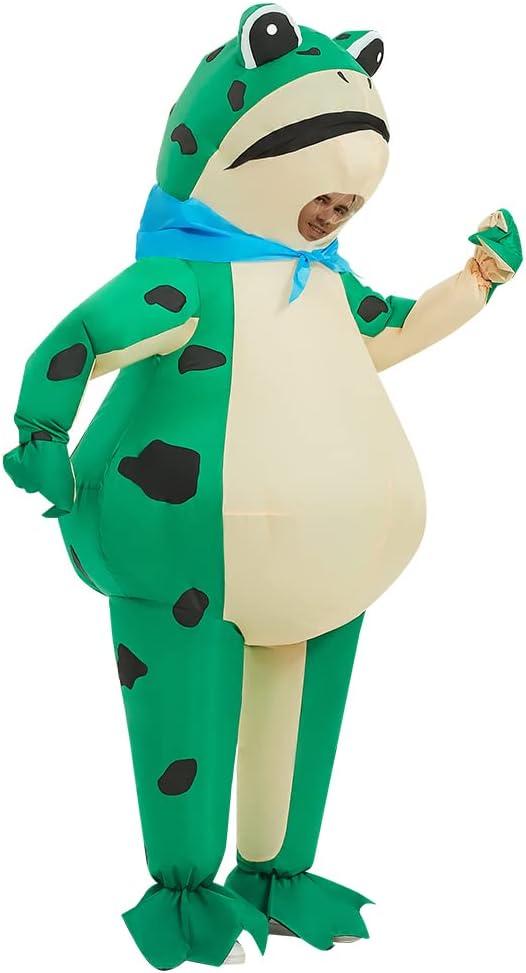 JASHKE Inflatable Frog Costume Adult Blow up Frog Costumes Inflatable Halloween Costumes for Adult
