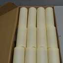 Enido 24 Pc Flameless LED Candles with Remote & Timer, Outdoor Waterproof, Flickering Electric Warm Lights for Cozy Home & Holiday Romantic Decor, Battery Operated (D 2.2 x H 4/5/6 (Ivory)