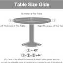 Weave Printed 42 Inch Round Fitted Cloth Tablecloth with Elastic Edged, Waterproof Oil Proof Wipeable Table Cover for Indoor Outdoor Patio Table, Fits Round Tables Up to 40" - 44" Diameter