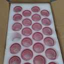 SUPMIND 24 Pcs Votive Candle Holders, Glass Holders Bulk for Table Centerpiece, Tea Lights Candle Holders for Wedding Shower, Party and Home Decor Pink 