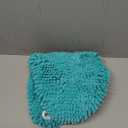 OLANLY Soft Chenille Bathroom Toilet Lid Cover, Machine Washable Seat Covers, 17.5x15, Stays in Place Rubber Backing, Fits Most Round, Elongated and Oblong Lids, Accessories Decor, Teal