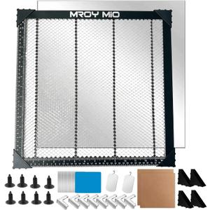 Mroy mio Honeycomb Laser Bed 400x400mm, Steel Laser Engraver Working Table with Aluminum Panel, Fast Heat Dissipation & Desktop Protection for D1/Pro/S9/S10/S30 Pro/RAY5 & Most Lasers