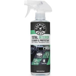 Chemical Guys Total Interior Cleaner & Protectant - New Car Scent, Car Cleaning Spray, Cleans and Protects Leather, Vinyl, Plastic, Rubber, and Glass, Safe for Trucks, SUVs, Jeeps, RVs & More - 16 oz
