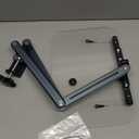 Desk Clamp Acrylic Book Stand for Reading, Ergonomic Design Adjustable Height up to 20 inches with Rotating Bases Cookbook Stand, Suitable for Recipe, Sheet Music, Tablet(Gray)