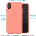 2 x Speck Products CandyShell Fit iPhone Xs Max Case, Wireless Charging Compatible Apricot Peach/Apricot Peach
