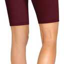 Hybrid & Company Women's Ultra Stretch Perfectly Shaping Mid Rise Skinny Bermuda Shorts with Pockets (Red, M)