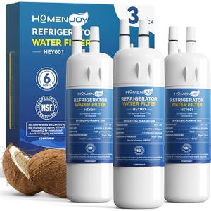 Filter 1 Water Filter Replacement, Compatible with EveryDrop Filter 1, Kitchenaid KAD1RXD1, Whirlpool WRS315SDHT, WRS331SDHW, WRS331SDHB, WRS331SDHM, WRSA71CIHZ, WRS555SIHB, 3 Pack