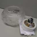 Semi Flush Mount Ceiling Light, Upgraded Larger Gold Glass Ceiling Light Fixture, Vintage Lighting for Hallway Kitchen Bedroom Dining Room, Bulb Not Included (11.03 inch)