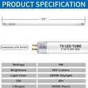 22 Inch F14T5/DL LED Replacement Bulbs, 6500K Daylight, T5 LED 9 Watts Replace Fluorescent Bulb with LED, Replacement Tube for Counter and Cabinet Fixture, 4 Pack