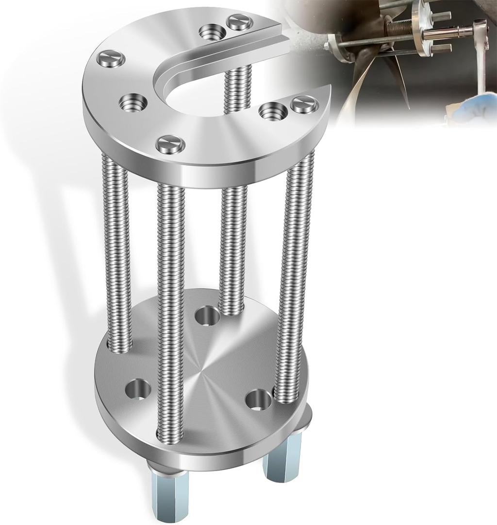 Bonbo K-812 Boat Prop Puller for 3 & 4 Blade, Heavy-Duty Boat Propeller Removal Tool, Marine Prop Puller Kit, Fits for 1-1/4" to 1-1/2" Prop Shafts