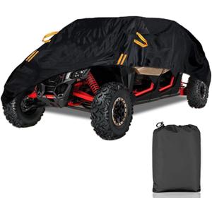 UTV Cover 2 Seater Waterproof Outdoor, Heavy Duty Side by Side Cover All Weather Protection, Compatible with Polaris RZR Ranger, Can-Am Defender, Honda Pioneer, Yamaha, Kawasaki (115")