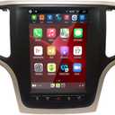 for Jeep Grand Cherokee Radio Upgrade 2014-2020 10.4inch Tesla Style IPS Touch Screen Android 13 GPS Navigation Wireless carplay Android Auto with Free Reverse Camera