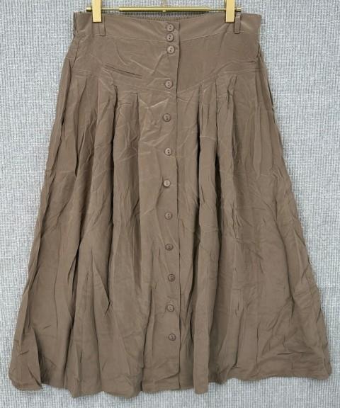 Button Front Skirt A Line Pleated Midi Casual Womens (Small) Boho Button Front Skirt A Line Pleated Midi Casual Womens (Small) Boho