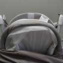 Kinderkraft LOVI Travel Bassinet for Baby, Portable Folding Baby Bed with Built-in Mosquito net, Adjustable Hood and an Additional Cradle Function, Grey