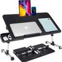 Lap Desk for Laptop,BUILDEC Adjustable Laptop Stand for Desk with Storage Drawer,Foldable Legs Standing Lap Table for Reading, Eating, Working, Writing, Gaming and Drawing in Bed Sofa Couch Floor, 13.6"D x 23.6"W x 12.6"H