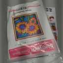 2 x DMCVIVR Stamped Cross Stitch Kits for Adults Beginners Embroidery Kits 11CT Needlepoint Kits Cross Stitch Patterns Embroidery Patterns- Magic Sunflower 18x18 inch (Handicrafts35)