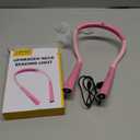 Glocusent Upgraded LED Neck Reading Light, Book Light for Reading in Bed, 30-min Timer, 3 Colors & 3 Brightness Adjustable, Rechargeable & Long Lasting, Perfect for Reading, Knitting (Slim-Medium)