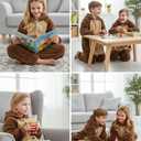 Kids Onesie Animal Costume Christmas Costumes Unisex One Piece Cosplay Suit for Boys and Girls (Brown, M)