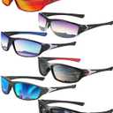 Frienda 6 Pack Polarized Sport Sunglasses for Men Multipack Fit over Glasses Pack Lot Set Men's Sport Fishing Eyeglasses