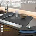 Dish Drying Mat & Coffee Mat for Kitchen Counter, Absorbent Microfiber Waterproof Mat with Non-Slip Backing, Multi-Size Multi-Color Options, Sink and Coffee Bar Accessories (16" x 21.6")