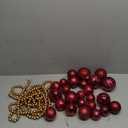 Christmas Ball Ornaments - 25pcs Shatterproof Christmas Ornaments Set Plastic Hanging Christmas Decorations for Xmas Tree Holiday Party Decor, 6 Styles in 4 Sizes (Burgundy) 12 Feet Christmas Wooden Bead Garland Wood