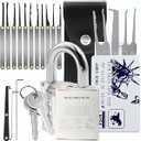3 Pack Lock Set 40mm Keyed Alike Brass Padlock Heavy Duty Outdoor Lock Kit with Hardened Steel Shackle Pick Rustproof Weatherproof for Gate Shed Storage Unit Picking Cabinet Locker Garage Toolbox