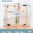 Baby Delight SizeWise™ Wood Pressure Mounted Safety Gate 34.25"-38.18" | Extra-Wide Passage | Auto-Close Two-Way Opening | Easy Installation | PEFC Certified Beech Wood (28.7" Passage)