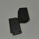 HOUYITOU 19PCS 3.11 x 1.57 inch Black Flat Mending Plate, Metal Bracket with Holes, Straight Steel Brace Fixing Joining Plate for Wood with 36PCS Screws