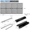 Grill Parts for Brinkmann 810-3660-S, Replacement for Brinkmann 810-3660-S Grates, for Brinkmann Grill 810-3660-S Heat Plate, for Brinkmann 810-3660-S Carry Over Tube, for Brinkmann Burner 810-3660-S