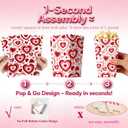 Valentine's Day Heart Conversation Popcorn Boxes - 60 Pcs Valentine's Day Treat Goodie Containers for Kids SchoolWedding, Birthday & Galentine Party Supplies