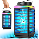 Bug Zapper Outdoor, 4in1 4200V Electric Mosquito Zapper, Cordless Rechargeable Bug Zapper Fly Zapper with 5000mAH Battery, Waterproof IP68, Portable & Wireless Insect Zapper for Camping Patio