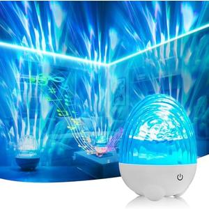 Northern Lights Projector for Bedroom, 13 Light Effects Aurora Projector, Ceiling Night Light Mood Lighting with Bluetooth Speaker, Remote Control for Kids Adults