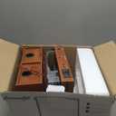 Vintage Record Player with External Speakers Belt-Drive Turntable for Vinyl Records Dual Stereo Speakers LP Players Support 3 Speed 3 Size Wireless Playback AUX Headphone Input Auto Stop Wood Red