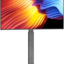 Rolling TV Stand, Portable Mobile TV Stand for 32-75 Inch TVs up to 110 lbs, 18 Adjustable Heights, Max VESA 600x400mm, Rolling TV Cart on Wheels with Mount for Bedroom, Office, Outdoor