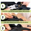 ZlideOn Zipper Pull Replacement - Black, Normal (L) - Instant Zipper Replacement Slider for Plastic Zippers