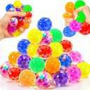 30 Pack Stress Balls Set Fidget Toys for Kids Teens, Squeeze Stress Relief Balls Bulk Goodie Bag Stuffers Classroom Prizes for Kids Easter Eggs Fillers Pinata Stuffers Birthday Party Favors