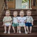 Gerber Baby Girls' Baby Toddler Girls' Twill Shorts (6-9 Months, Olive)