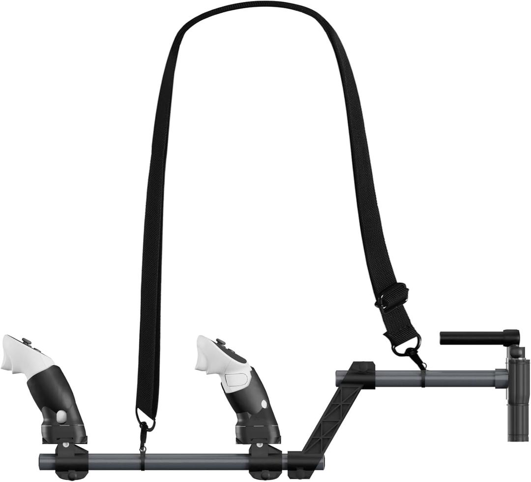 Gun Stock for Meta Quest 3, Compatible with VR Meta Quest 3s Controller Grips for Enhance Stability and Control Magnetic Stock Rifle Adapter (Black)