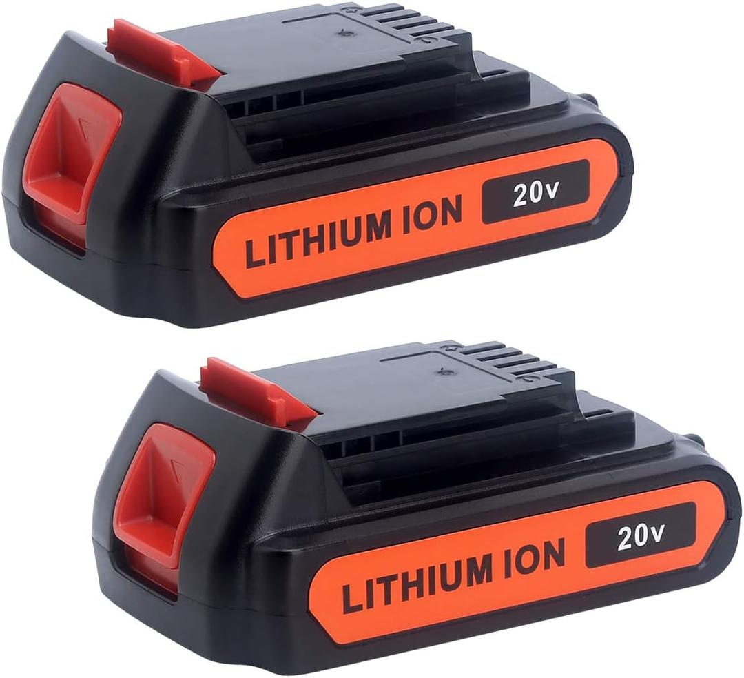 Biswaye 4.0Ah 20V Lithium Battery LBXR20 Compatible with Black and Decker 20V Max Battery LBXR2520 LBXR2020 LB2X3020 LBX20 LB2X4020 & LST522 LHT2220 LST300 20-Volt Max Cordless Power Tools (2-Pack)