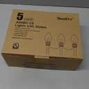 Jumbo C9 Christmas Pathway Lights Outdoor - 8.5 Feet 5 LED C9 Walkway Light, C7 Light Covered Jumbo Multicolor Bulb Christmas Lights Outdoor Decorations for Lawn Holiday Outside Yard Garden (1 Pack)