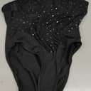 SweatyRocks Women's Corset Bodysuit Mesh Sheer Sleeveless Cami Jumpsuit Shirts Tops (Large, Black)