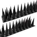 Bird Spikes,Black,6 Pack Bird deterrents for Outside,Keep Raccoon Squirrel Pigeon Away,Fence Spike for Garden Patio