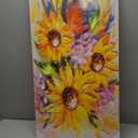 Sunflower Canvas Wall Art, 20"x36" Modern Floral Landscape Texture Prints Canvas Wall Decor, Sunflower Oil Painting Style Printing Artwork for Home Bedroom Bathroom Living Room Office (Yellow)