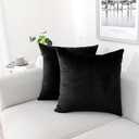 Black Cushions, 2 Pack