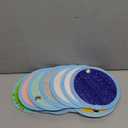 Haull 15 Set Sensory Mats Assorted Textured Sensory Floor Tiles Room Wall Panel Sensory Exercise Tactile Toy for Autistic Children Kids Baby Toddler Fidgeting Activity(Round,5.91 Inch)