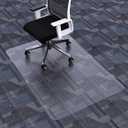 FuturHydro Office Chair Mat for Carpet, 30" x 48" Clear Floor Protector, Transparent Under Desk Mats for Office, Home and Gaming Floors (Rectangle)